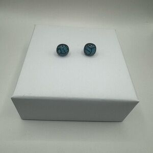 Teal Stud Earrings